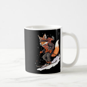 Taza De Café Nieve de invierno de Fox Skier Ski Ski