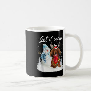 Taza De Café Nieve de los Navidades del perro de Santa Dachshun