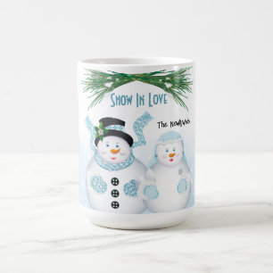 Taza De Café Nieve en amor Boda De Invierno