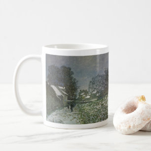 Taza De Café Nieve en Argenteuil por Claude Monet
