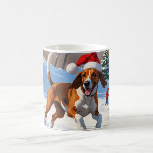 Taza De Café Nieve festiva de Navidades de Foxhound ingleses es