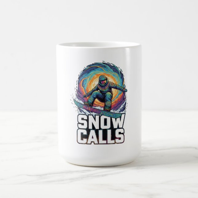 Taza De Café Nieve llama a Snowboarder (Centro)