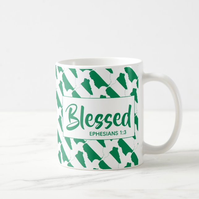 Taza De Café NIGERIA Bendición Efesianos Escritura Cristiana (Derecha)