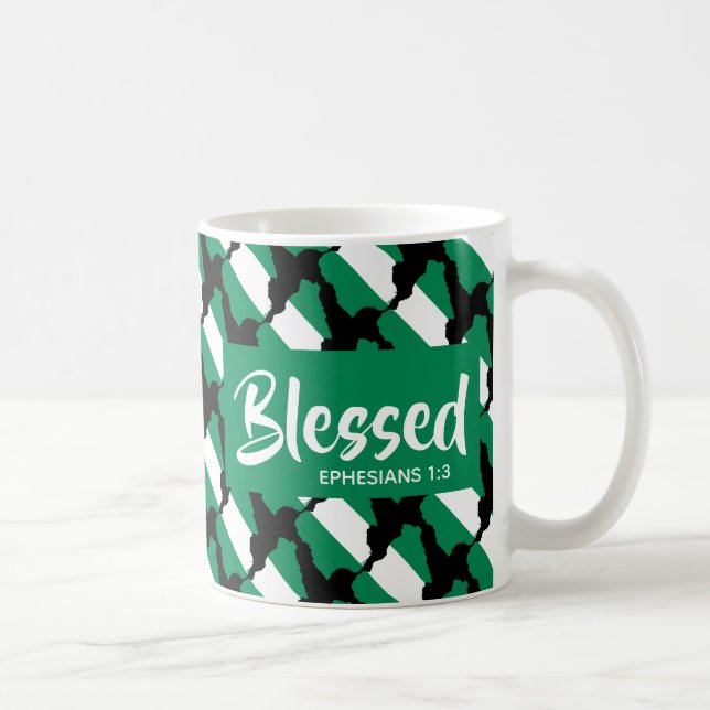 Taza De Café NIGERIA Efesianos: Bendición de la Escritura Crist (Derecha)