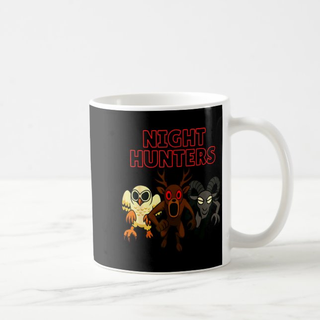 Taza De Café Night Hunters. 3 Animals In The Forest. Cool Gamer (Derecha)