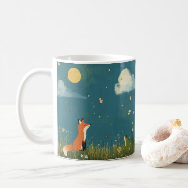 Taza De Café Night Whispers – Kind_Ones Dreamy Forest Mug (Con donut)