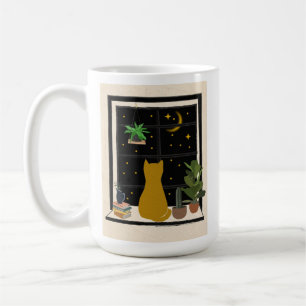 Taza De Café Nighttime Kitty