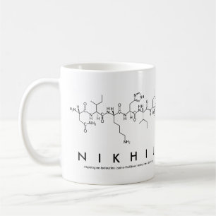 Taza De Café Nikhil peptide name mug