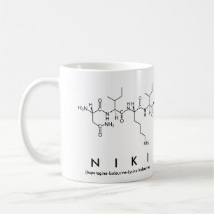 Taza De Café Niki peptide name mug