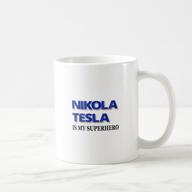 Taza De Café Nikola Tesla Es Mi Superhéroe (Derecha)