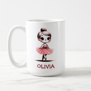 Taza De Café Niña Bailarina Pequeña y Linda