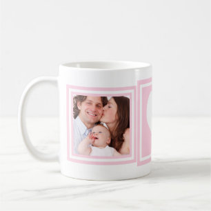 Taza De Café Niña bebé 2 fotos y corazón