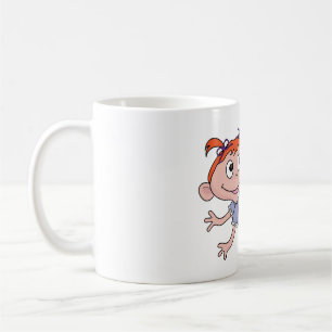 Taza De Café Niña Bebé Dibujos Animados Gateando Cabello Rojo L