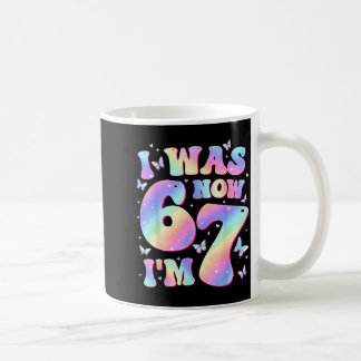 Taza De Café Niña cumple 7 años Mariposa Era 6 Ahora tengo 7