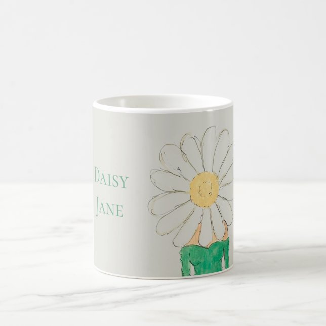 Taza De Café Niña Daisy Vestido Verde   (Centro)