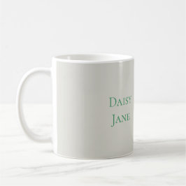 Taza De Café Niña Daisy Vestido Verde  
