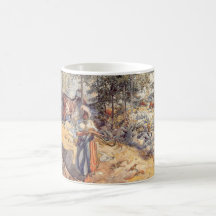 Niña en la pradera (niño con animales de granja)