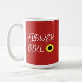 Taza De Café Niña flor girasol 