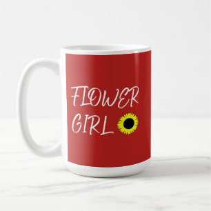 Taza De Café Niña flor girasol 