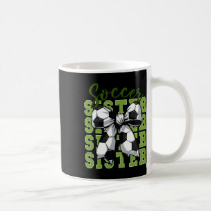 Taza De Café Niña Joven Fútbol Hermana Coqueta Lazo Fútbol Lind