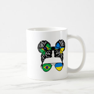 Taza De Café Niña mitad brasileña mitad ucraniana Brasil Niños 