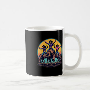 Taza De Café Niña negra Chica occidental Rodeo Melanin negro su