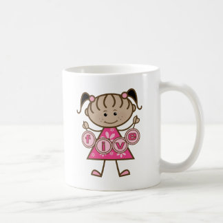 Taza De Café Niña pequeña 5 camisetas de cumpleaños y regalos