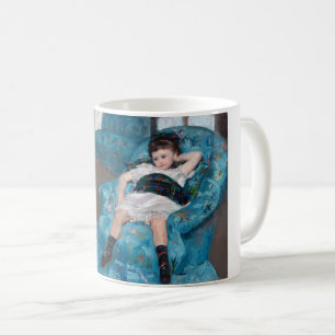Taza De Café Niña pequeña en un sillón azul, Cassatt