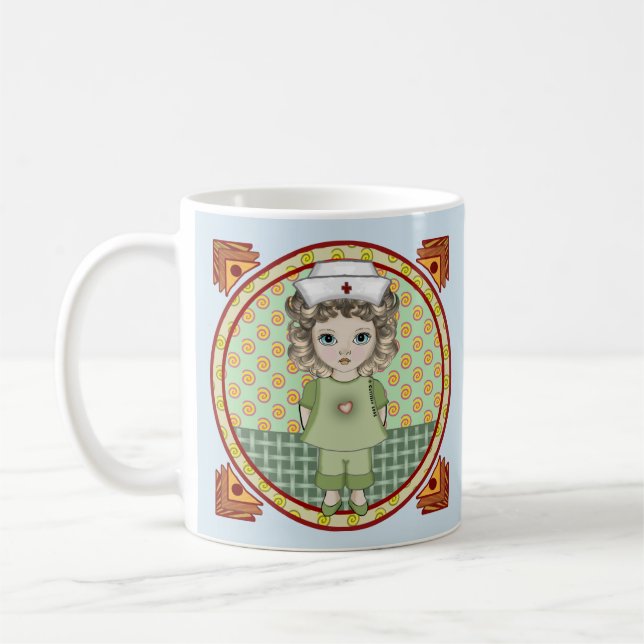 Taza De Café Niña pequeña enfermera (Izquierda)