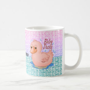 Taza De Café Niña Rosa Ducky