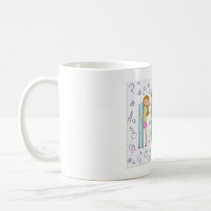 Taza De Café Niñas escolares con una excesiva plantilla escolar