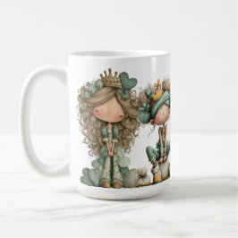 TAZA DE CAFÉ NIÑAS IRLANDESAS PEQUEÑAS DULCES Y RARAS