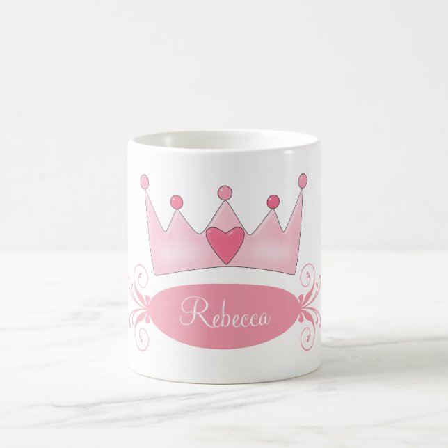 Taza De Café Niñas princesa personalizada Mug (Centro)