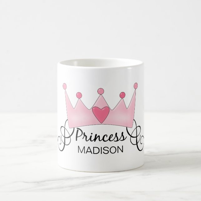 Taza De Café Niñas princesa personalizada Mug (Centro)