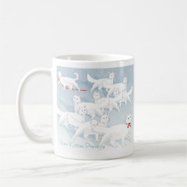 Taza De Café Nine Kitties Prancing... Día festivo