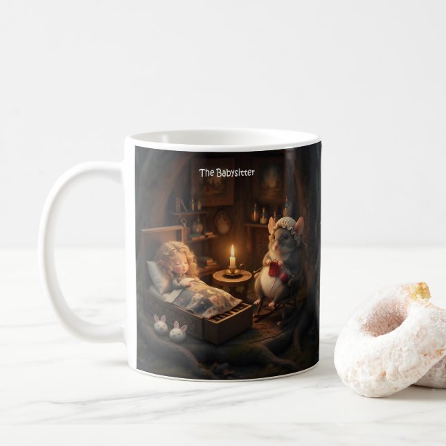 Taza De Café Niñera Ratón (Con donut)