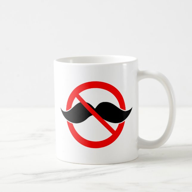 TAZA DE CAFÉ NINGÚN BIGOTE - ANTI-MUSTACHE - AFEITE ESA COSA (Derecha)