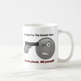 Taza De Café Ningún logotipo del Emoticon de la esperanza