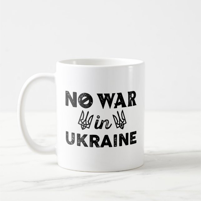 Taza De Café Ninguna guerra en Ucrania (Izquierda)