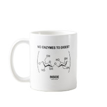 Ningunas enzimas a digerir (celulosa) dentro