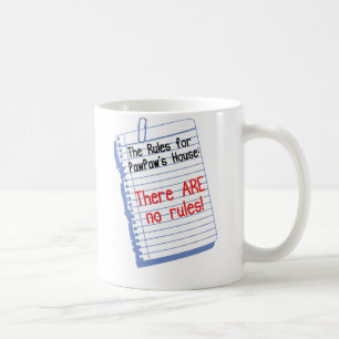 Taza De Café Ningunas reglas en la casa de la papaya