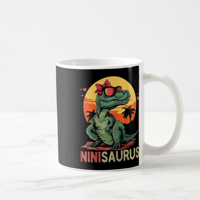 Taza De Café Ninisaurus Dino Dinosaur Nini-saurus T-rex Madre (Derecha)