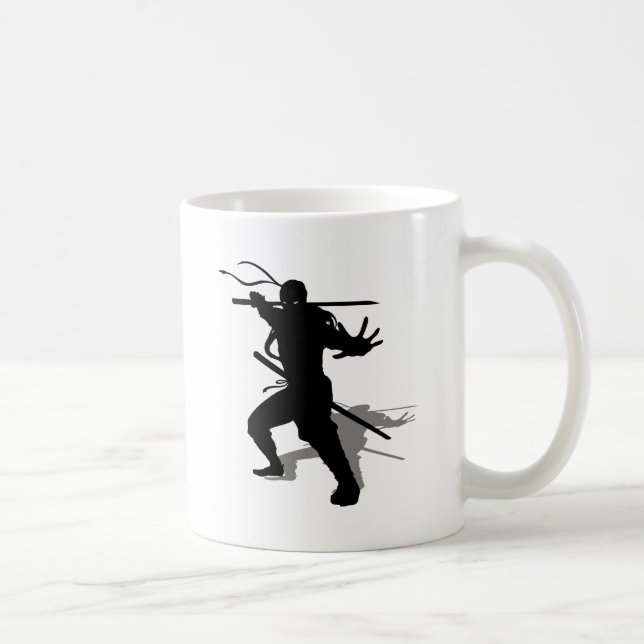 Taza De Café Ninja con sombra (Derecha)
