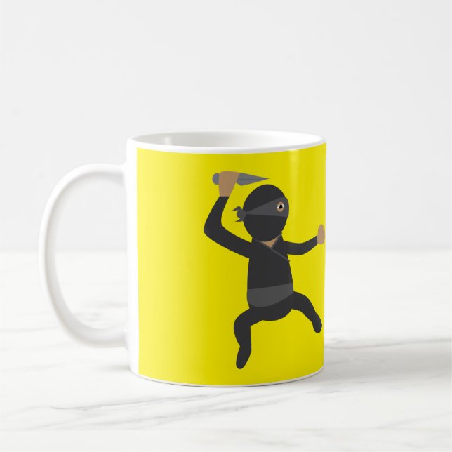 Taza De Café Ninja Divertido (Izquierda)