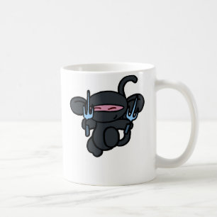 Taza De Café Ninja negro con Sai-Ningunas palabras