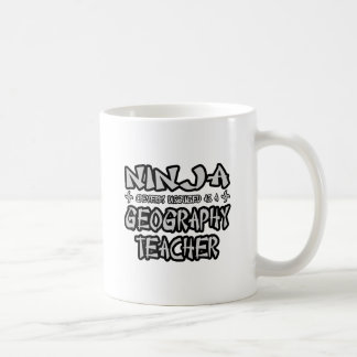 Taza De Café Ninja... Profesor de Geografía