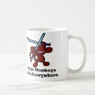 Taza De Café Ninja rojo de arriba