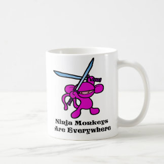 Taza De Café Ninja rosado de arriba