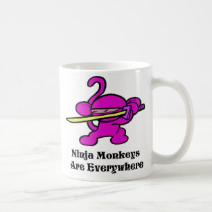 Taza De Café Ninja rosado en guardia