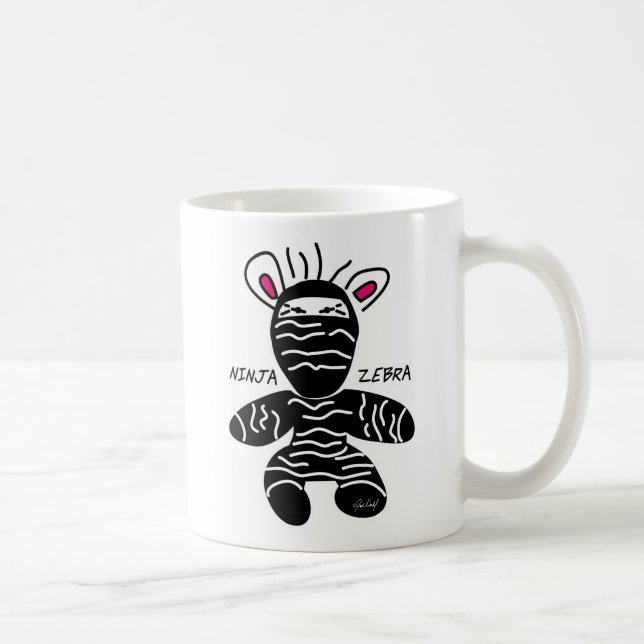 Taza De Café Ninja Zebra Mug (Derecha)